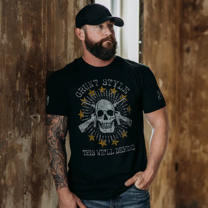 Crossed-Rifle Skull Tee