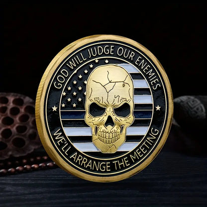 God Will Judge Our Enemies - Police Officer Challenge Coin